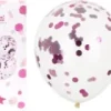 Ballonger med konfetti 8-pack (Rosa)