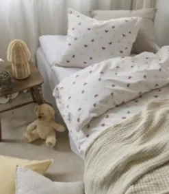 Bäddset 2-delar - Hjärtrud beige