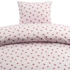 Bäddset 2-delar - Hjärtrud rosa