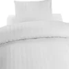 Bäddset 2-delar hotellsatin (Vit)