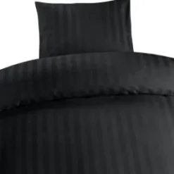 Bäddset satin svart