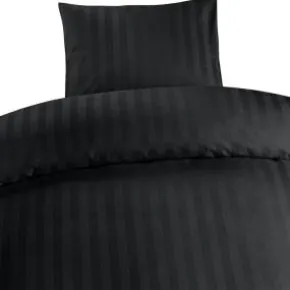 Bäddset satin svart