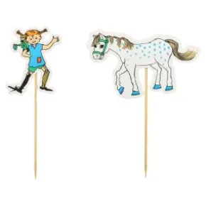Cake Picks 10-pack - Pippi Långstrump