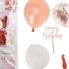 Cake topper set - Happy Birthday (rosa)