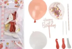 Cake topper set - Happy Birthday (rosa)
