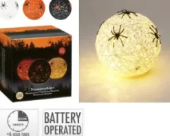 Dekorativ LED-boll med spindlar - Vit