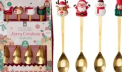 Dessertbestick med julmotiv (Teskedar)
