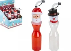 Flaska med sugrör - Jultomte