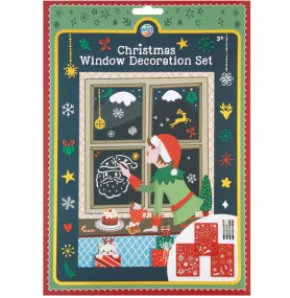 Fönsterdekorationsset med julmotiv