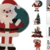 Fönstersticker med LED (Tomte)