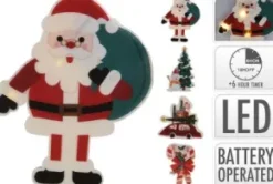 Fönstersticker med LED (Tomte)