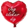Folieballong Hjärta - Jag älskar dig