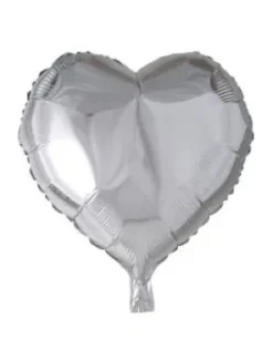 Folieballong Hjärta (Silver)