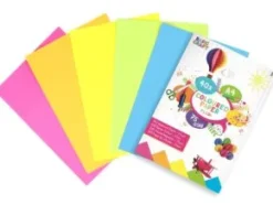 Färgade neonpapper A4 40 st
