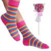 Färglada lollipop strumpor (36-40)