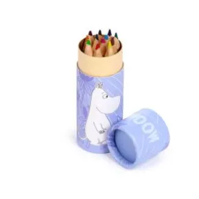 Färgpennor i rör - Mumin (Lila)