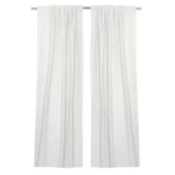 Gardinlängder 2-pack - Elin beige/vit