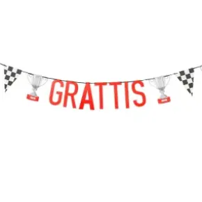Girlang "Grattis" - Racing