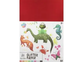 Glitterpapper i A4 format