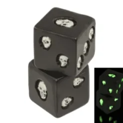 Glow in the dark tärningar - Döskallar