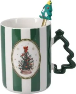 Grön julmugg med sked