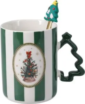 Grön julmugg med sked
