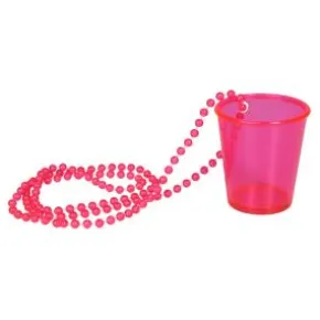 Halsband - Shotglas neonrosa