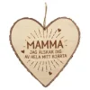 Hängande trähjärta - Mamma jag älskar dig...