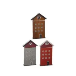Hus i trä 25cm (Träfärgad)