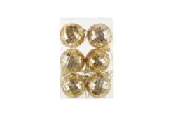 Julgranshänge - Discokulor 6-pack (Guld)