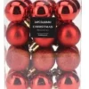 Julgranskulor 24-pack - Röd