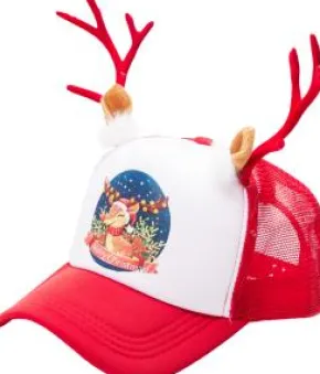 Keps med julmotiv (Röd/Merry Christmas)