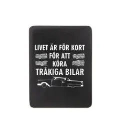 Kylskåpsmagnet med amerikanare (Livet är för kort för att köra tråkiga bilar)