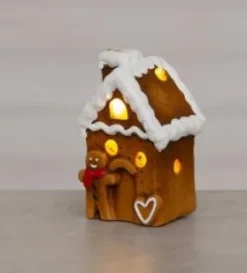 LED-Pepparkakshus med pepparkaka