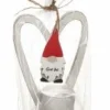 Ljushållare med tomte "God Jul" (vit)
