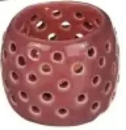 Ljuslykta i keramik (rosa)