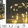 Ljusslinga Silvertråd 20-LED med timer