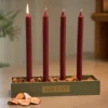 Ljusstake grön "ADVENT"