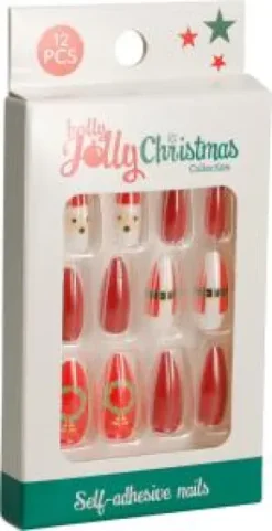 Lösnaglar med julmotiv (Gran)