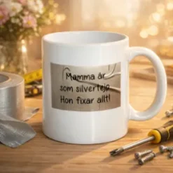 Mugg - Mamma är som silvertejp