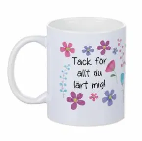 Mugg - Tack för allt (blommor)