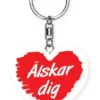 Nyckelring i trä Älskar Dig
