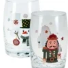 2-pack glas (snögubbe/nötknäppare)