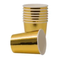 Pappersmugg 8-pack - Guld