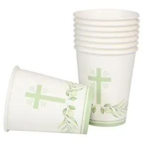 Pappersmugg 8-pack Kors