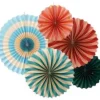 Pappersrosetter i 5-pack - Cirkus
