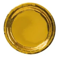 Papperstallrik i 8-pack - Guld