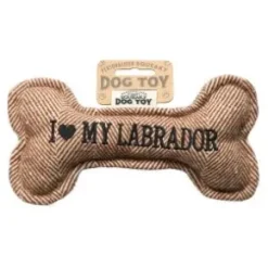 Pipande hundleksak ben I LOVE MY LABRADOR