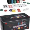 Pokerset i plåtlåda
