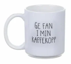 Porslinsmugg - Ge fan i min kaffekopp